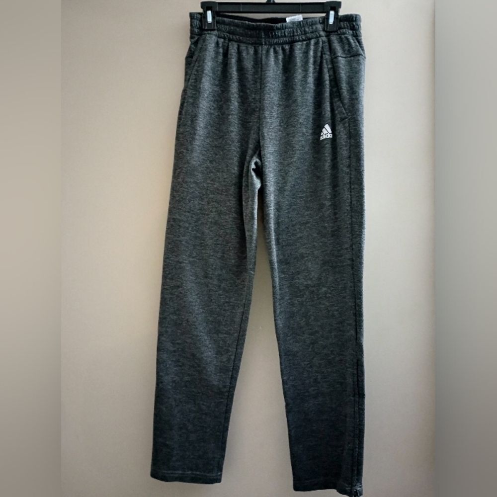 Adidas Grey Pants Zipper Ankle Size Medium